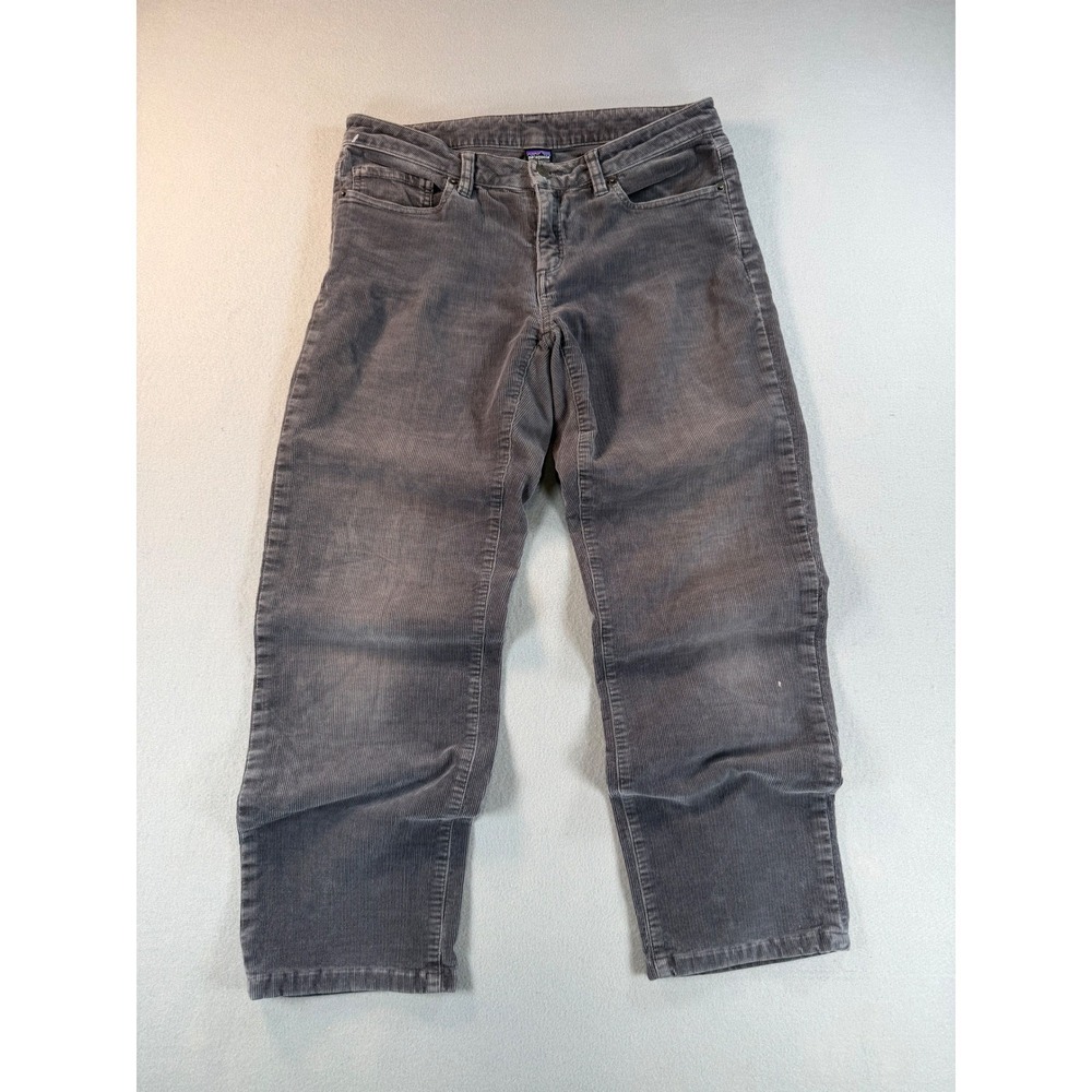 Y2K Patagonia Mens Gray Organic Cotton Corduroy Straight Leg Pants 31x27.5